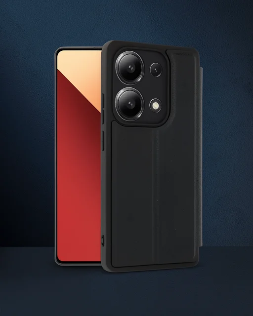 Xiaomi Redmi Note 13 4g Kılıf Flip Cover - Siyah