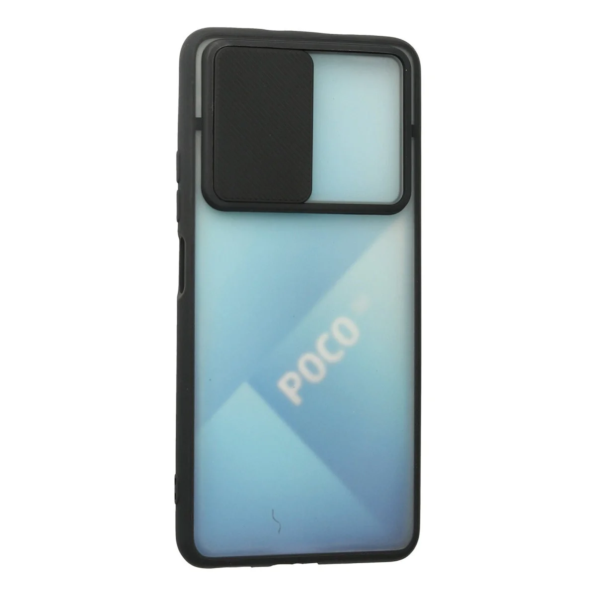 Xiaomi Poco F3 Kılıf Palm Buzlu Kamera Sürgülü Silikon - Siyah görsel 3