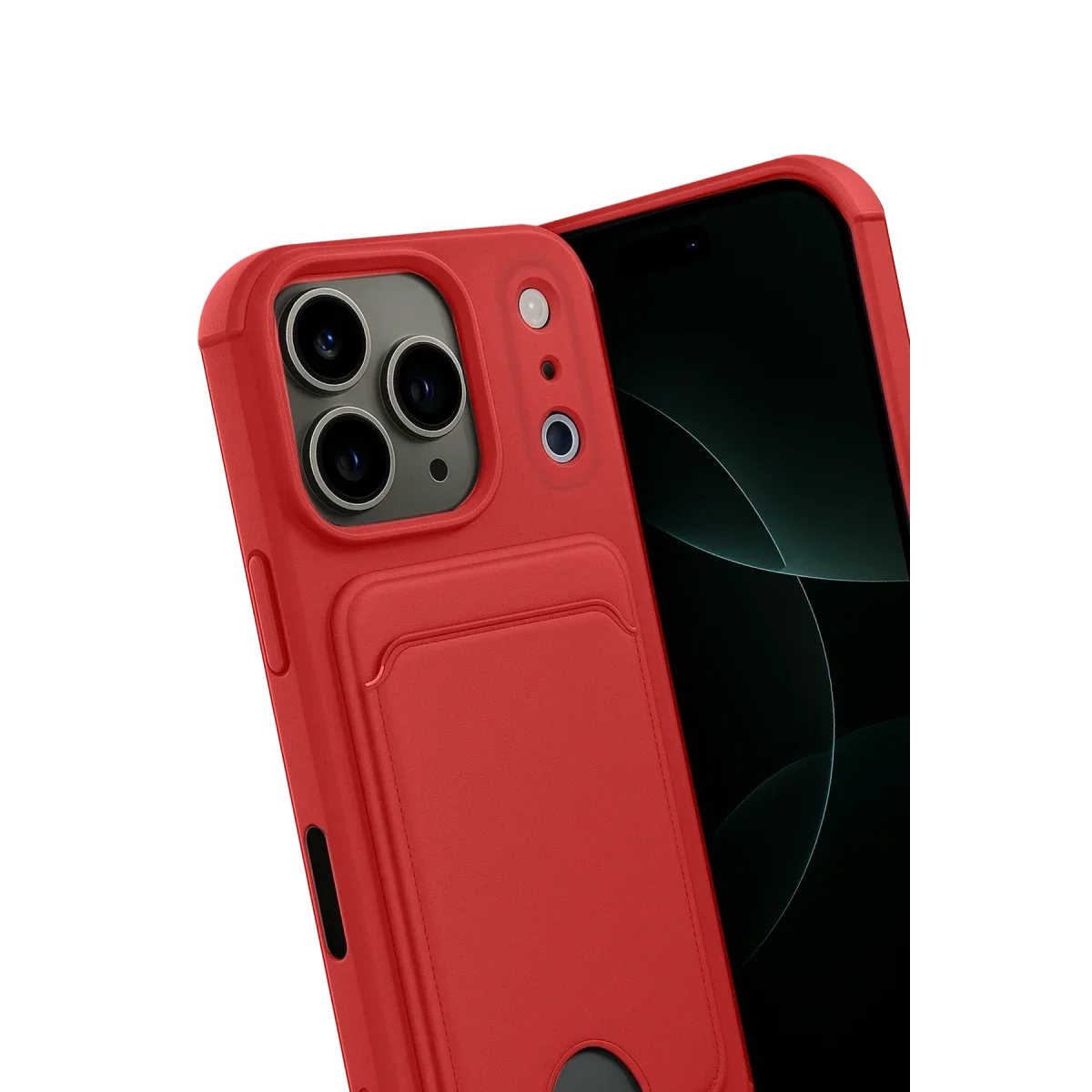 Apple iPhone 17 Pro Max Kelvin Kartvizitli Silikon - Kırmızı görsel 3