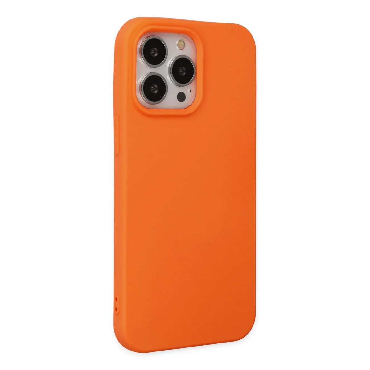 Apple İphone 14 Pro Max Kılıf Nano İçi Kadife Silikon - Turuncu görsel 2