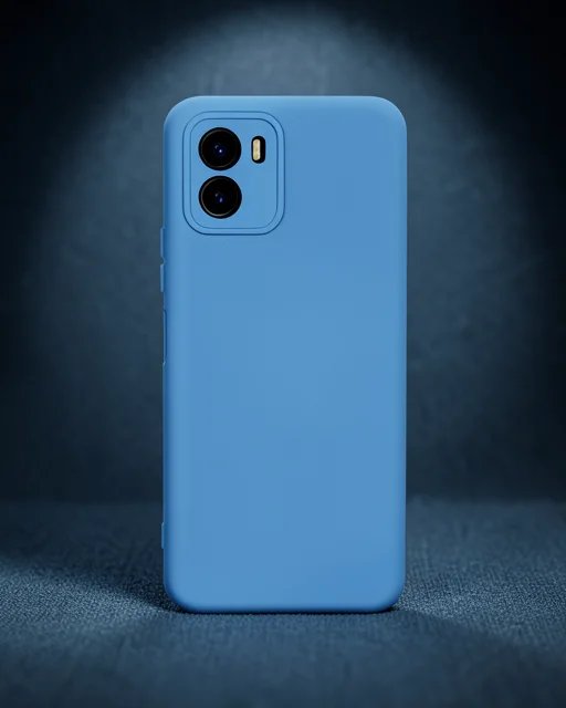 Vivo Y15s Kılıf Nano İçi Kadife Silikon - Mavi