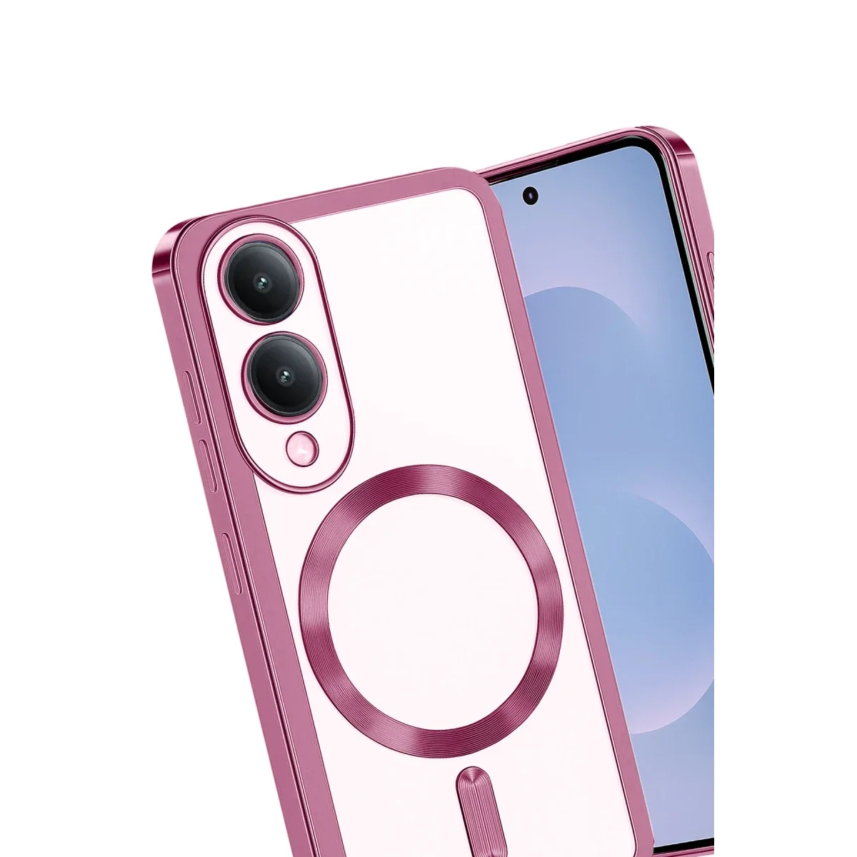 Samsung Galaxy S25 Edge Kross Magneticsafe Kapak - Rose görsel 3