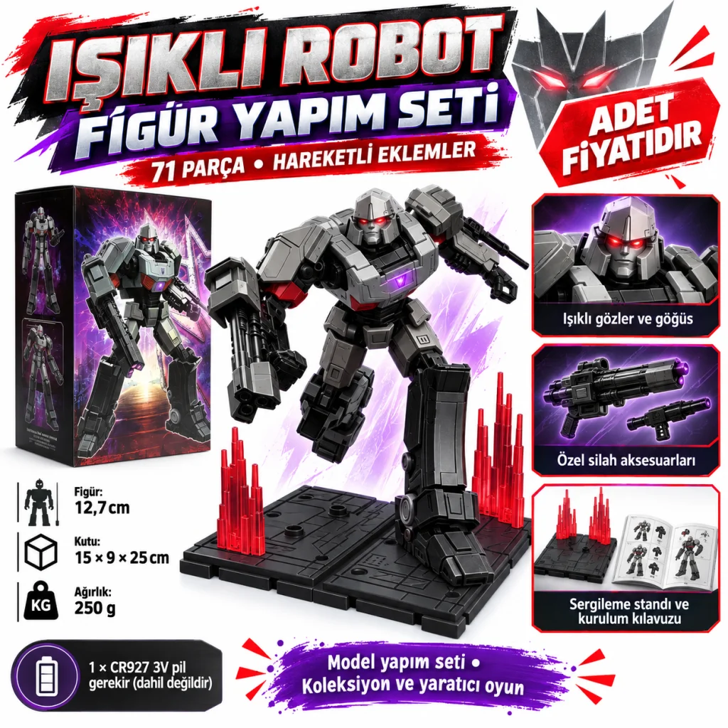 71162 FİGÜR TRANSFORMERS CLASSIC CLASS 12 MEGATRON TRNS (adet fiyatıdır) görsel 3