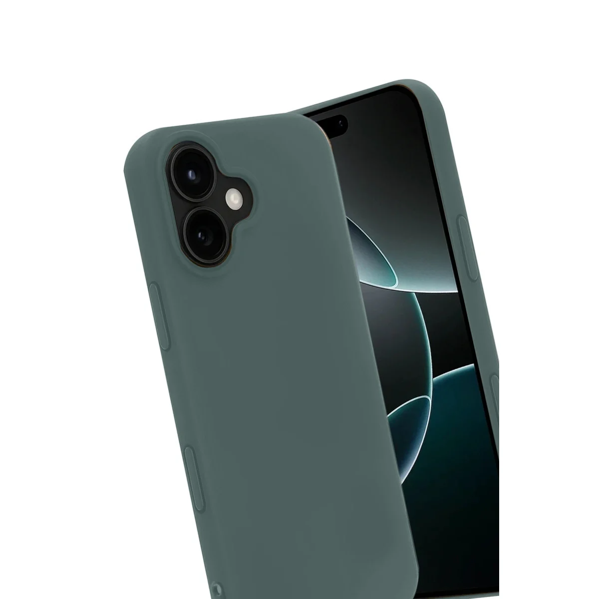 Apple İphone 17 Nano İçi Kadife Silikon - Koyu Yeşil görsel 3