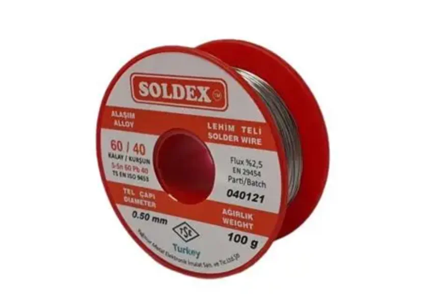 60/40 Lehim Teli 100 gr 0,50 mm (Sn:60 / Pb:40)