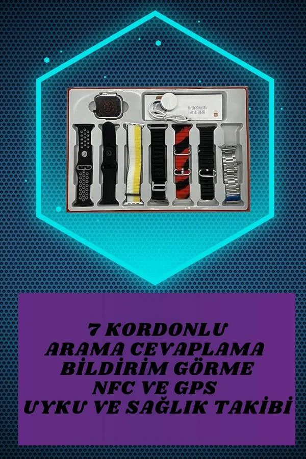 Yeni Model Akıllı Saat ve Kulaklık Kampanyası Nabızz Ölçer Bluetooth Bağlantılı Uzun Pil Ömrü görsel 3