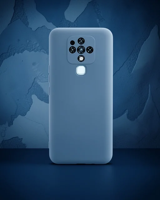 Tecno Camon 16 Kılıf Nano İçi Kadife Silikon - Buz Mavisi