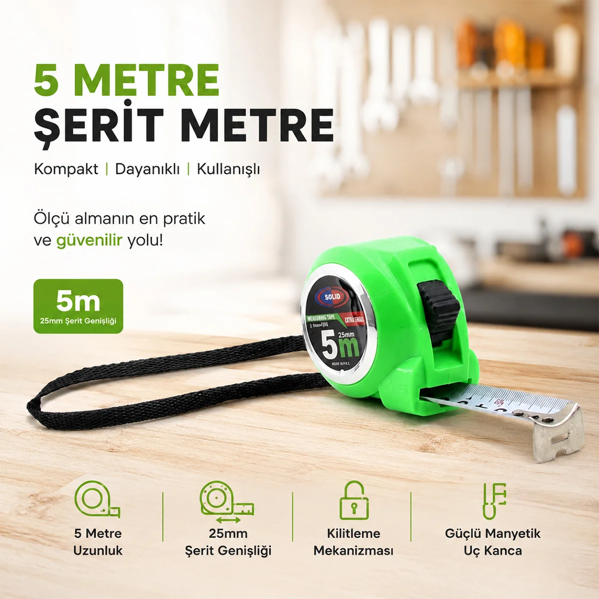 5 m Şerit Metre 25 mm görsel 2
