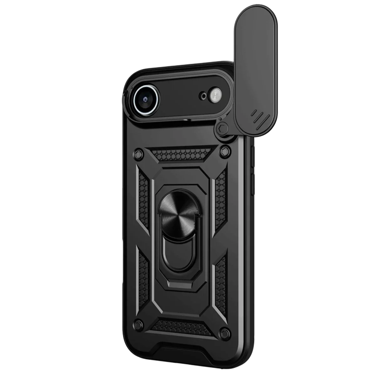 Apple iPhone 17 Air Pars Lens Yüzüklü Silikon - Siyah görsel 2