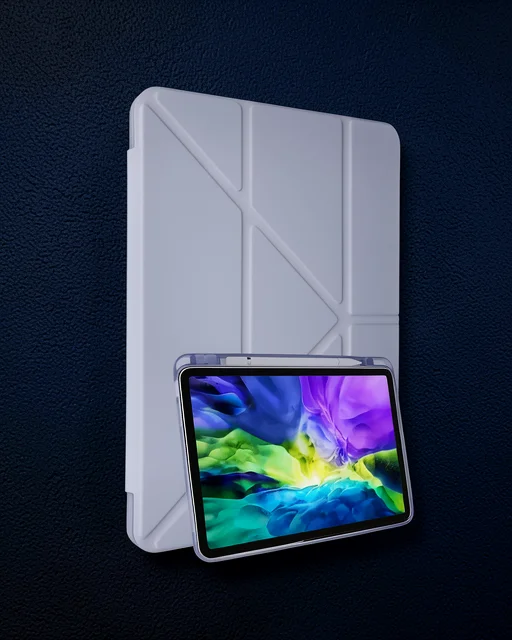 Samsung Galaxy P610 Tab S6 Lite 10.4 Kılıf Kalemlikli Mars Tablet Kılıfı - Lila