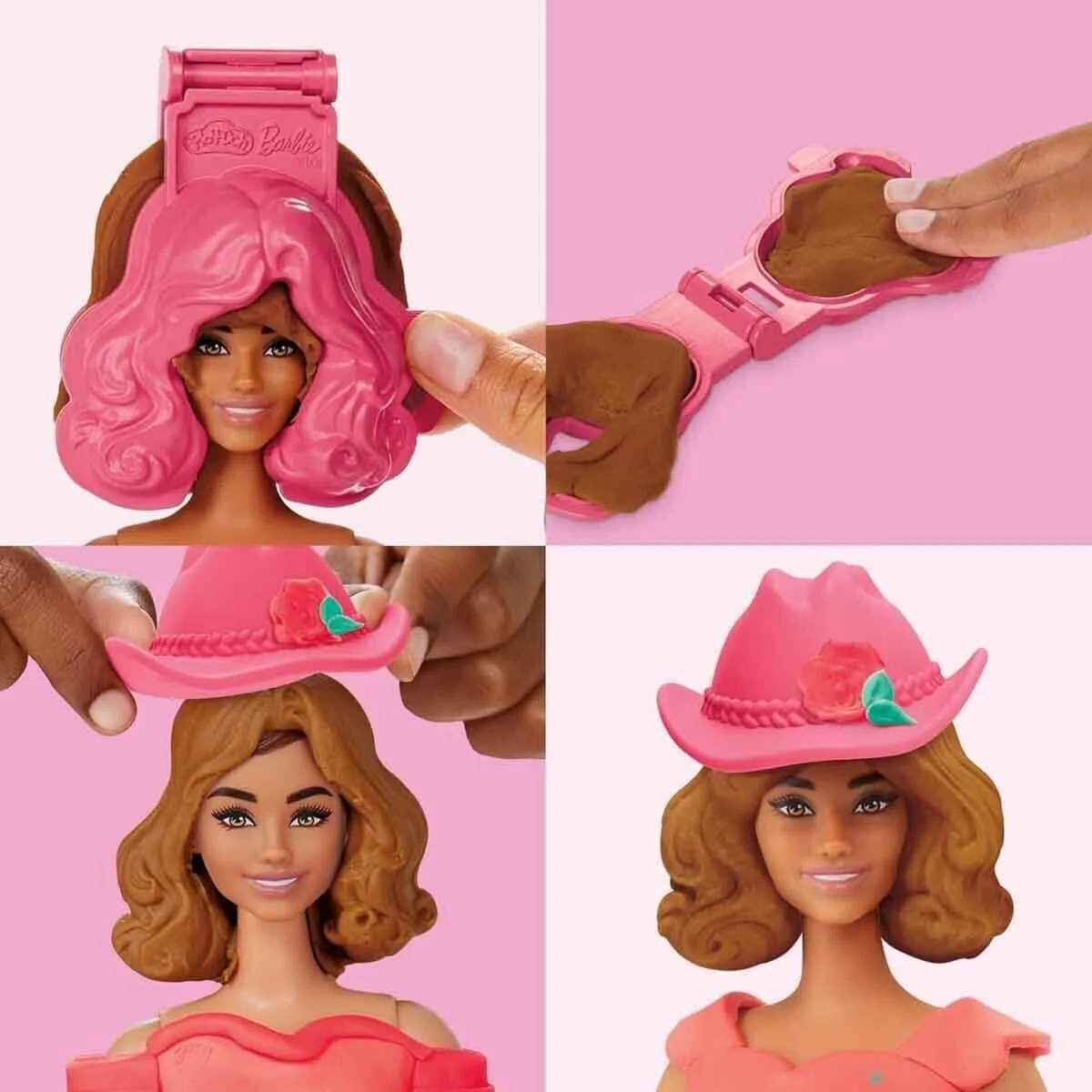 G1360 Play-Doh Barbie Çiçek Desenleri ve Püsküller Hamur Oyun Seti +3 yaş görsel 5