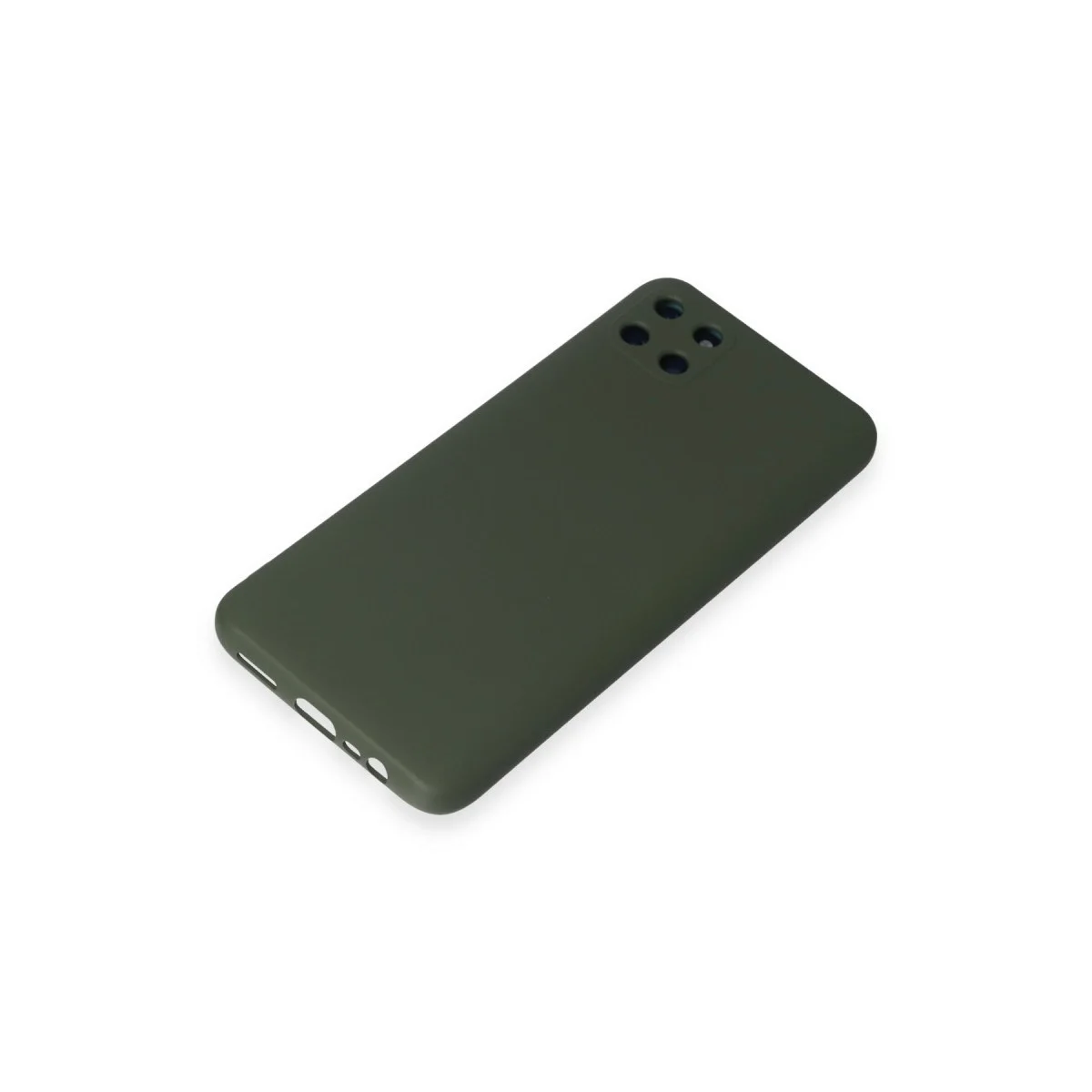 Realme C11 Kılıf Nano İçi Kadife Silikon - Koyu Yeşil görsel 4