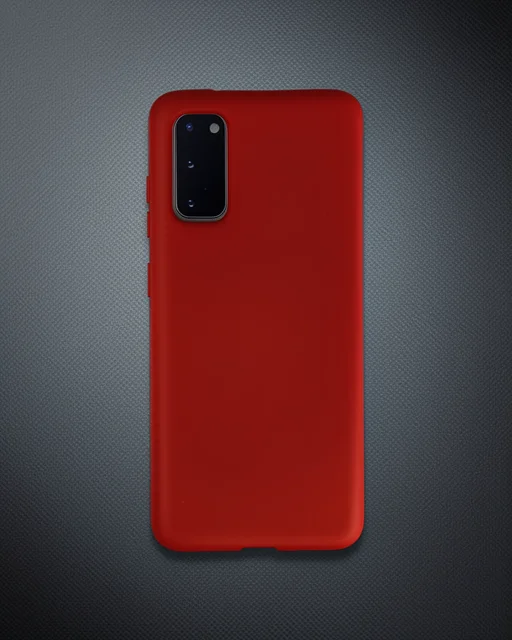 Samsung Galaxy S20 Kılıf Nano İçi Kadife Silikon - Kırmızı