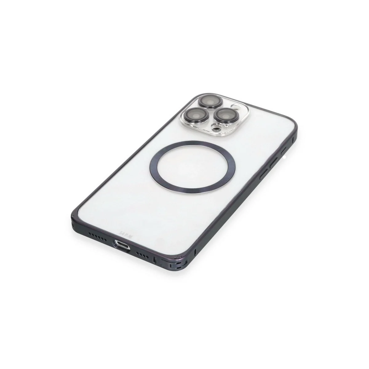 Joko Apple İphone 15 Pro Max Kılıf Metal Bumper Magneticsafe Kapak - Lacivert görsel 5
