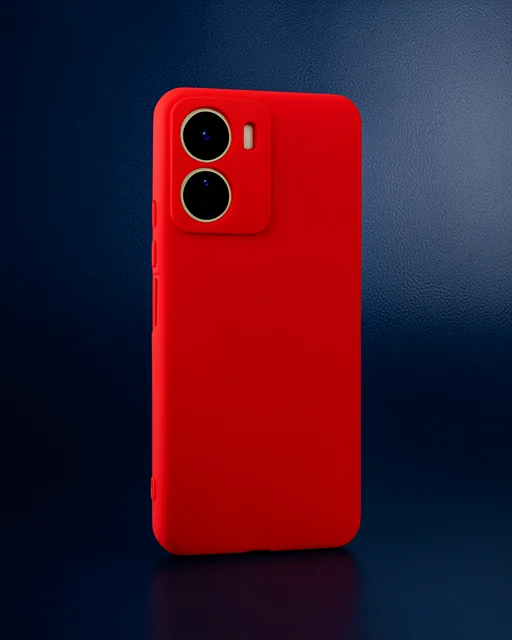 Vivo Y16 Kılıf First Silikon - Kırmızı