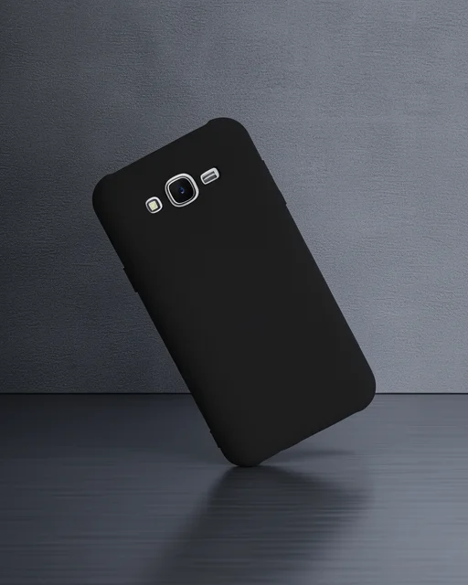 Samsung Galaxy J7 Kılıf Nano İçi Kadife Silikon - Siyah