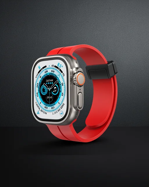Apple Watch 38mm Kr412 Elegance Stylısh Kordon (saat Değildir) - Kırmızı
