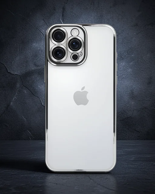 Apple İphone 16 Pro Kılıf Razer Lensli Silikon - Gümüş
