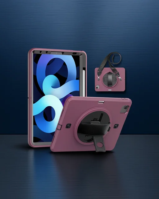 Apple İpad Pro 11 (2020) Kılıf Strap-c Otterbox Tablet Kapak - Mürdüm