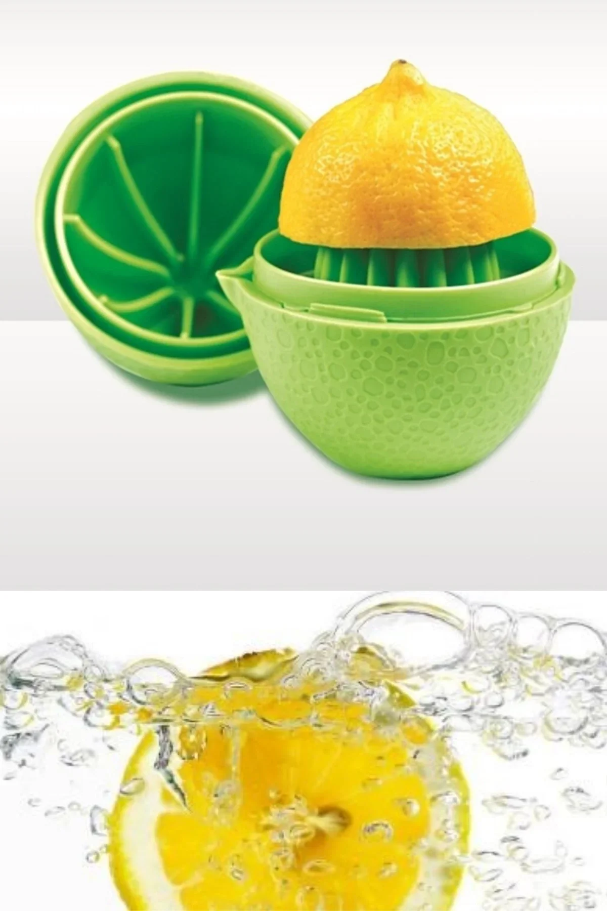 Hazneli Kapaklı Hijyenik Pratik Kolay Limon Sıkacağı Aparatı görsel 8