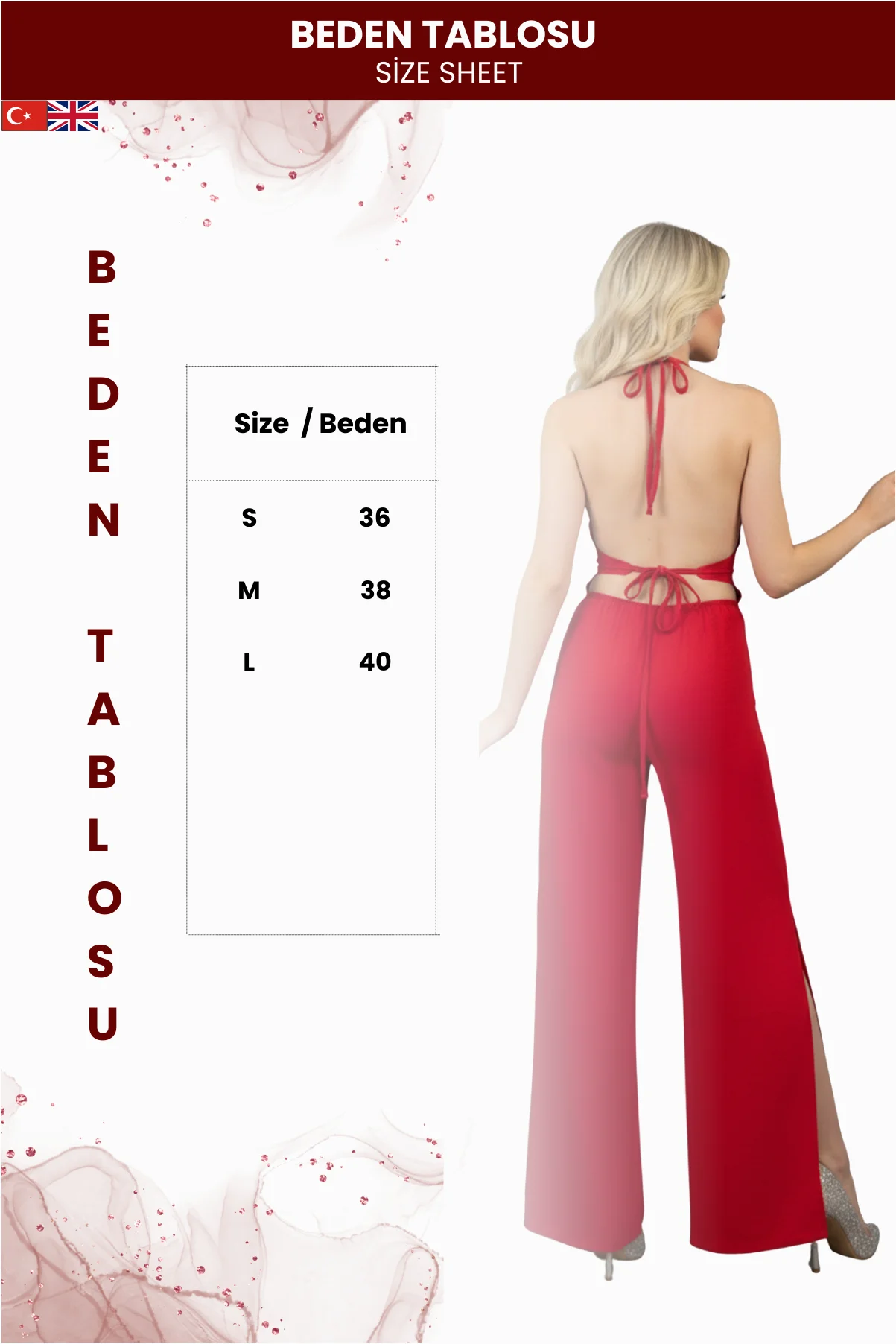 Kadın Sırt Dekolteli Maxi Tulum görsel 2