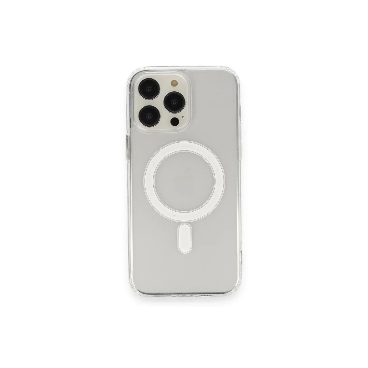 Apple iPhone 14 Pro Kılıf Matte Şeffaf Magneticsafe - Şeffaf görsel 2