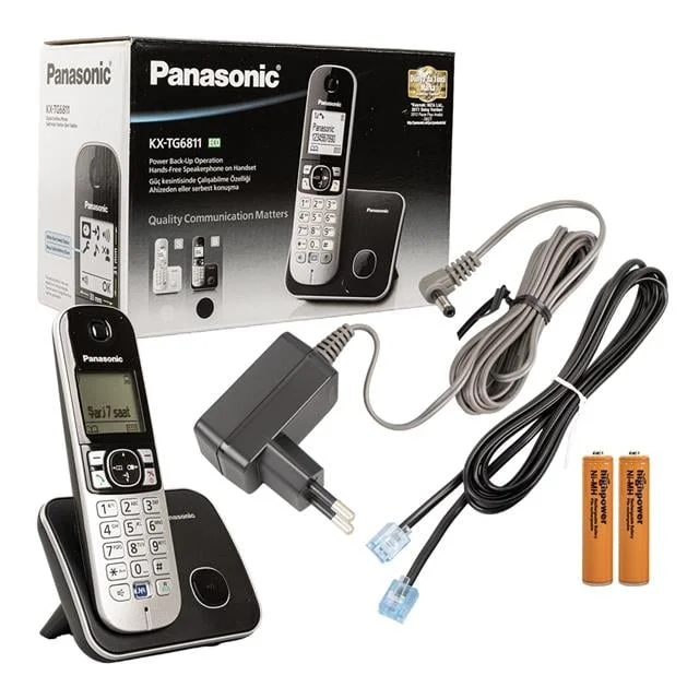 Panasonic KX-TG6811 Dect Telsiz Telefon Siyah görsel 5