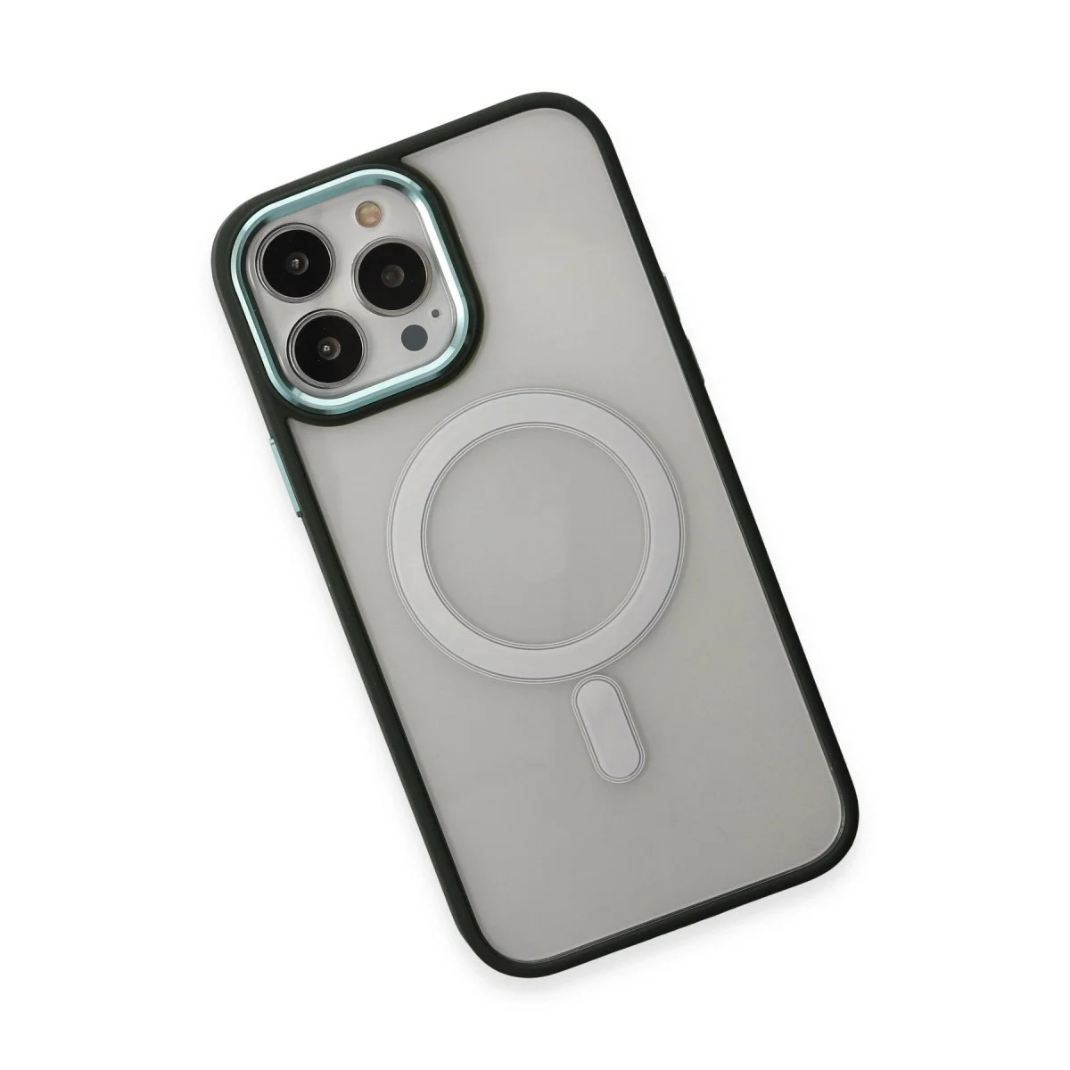 Apple İphone 15 Pro Max Kılıf Room Magneticsafe Silikon - Köknar Yeşili görsel 3