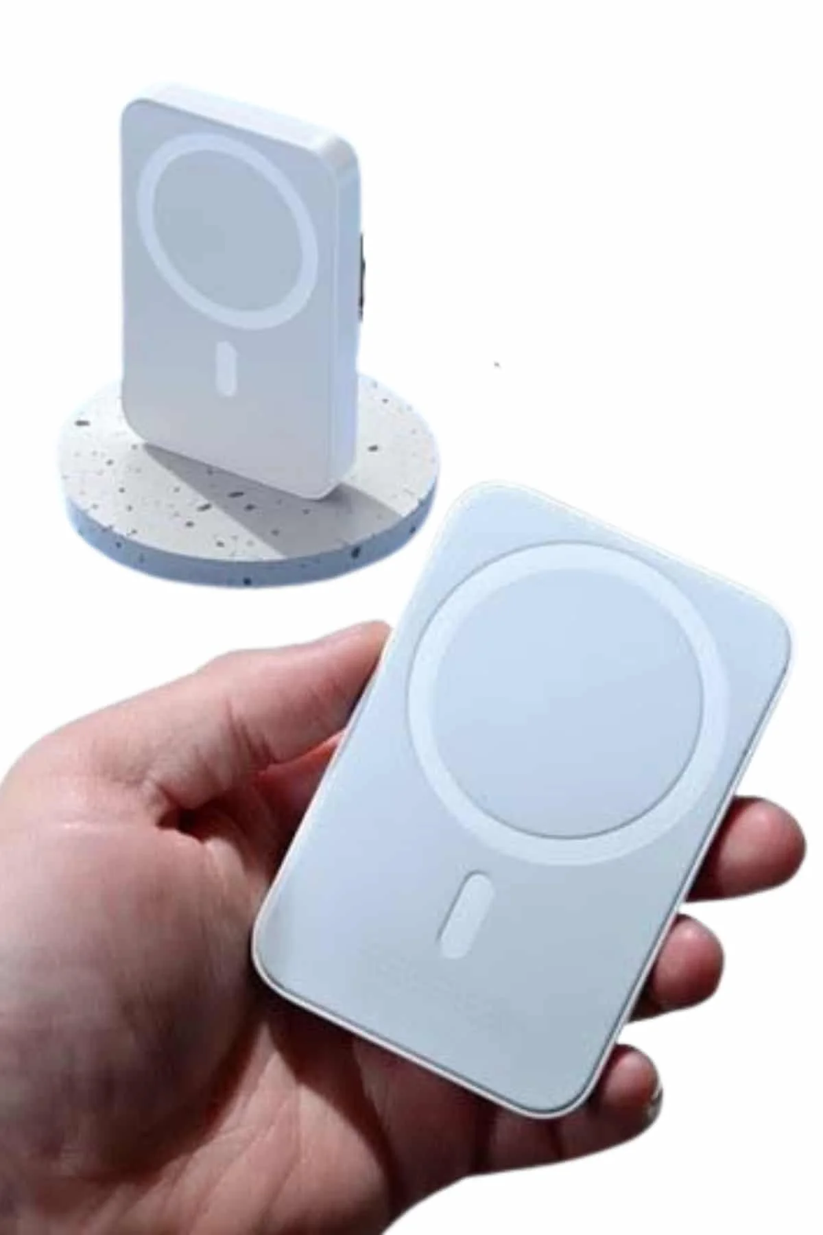 15W MagSafe Uyumlu Manyetik Kablosuz Powerbank 5000 mAh görsel 5