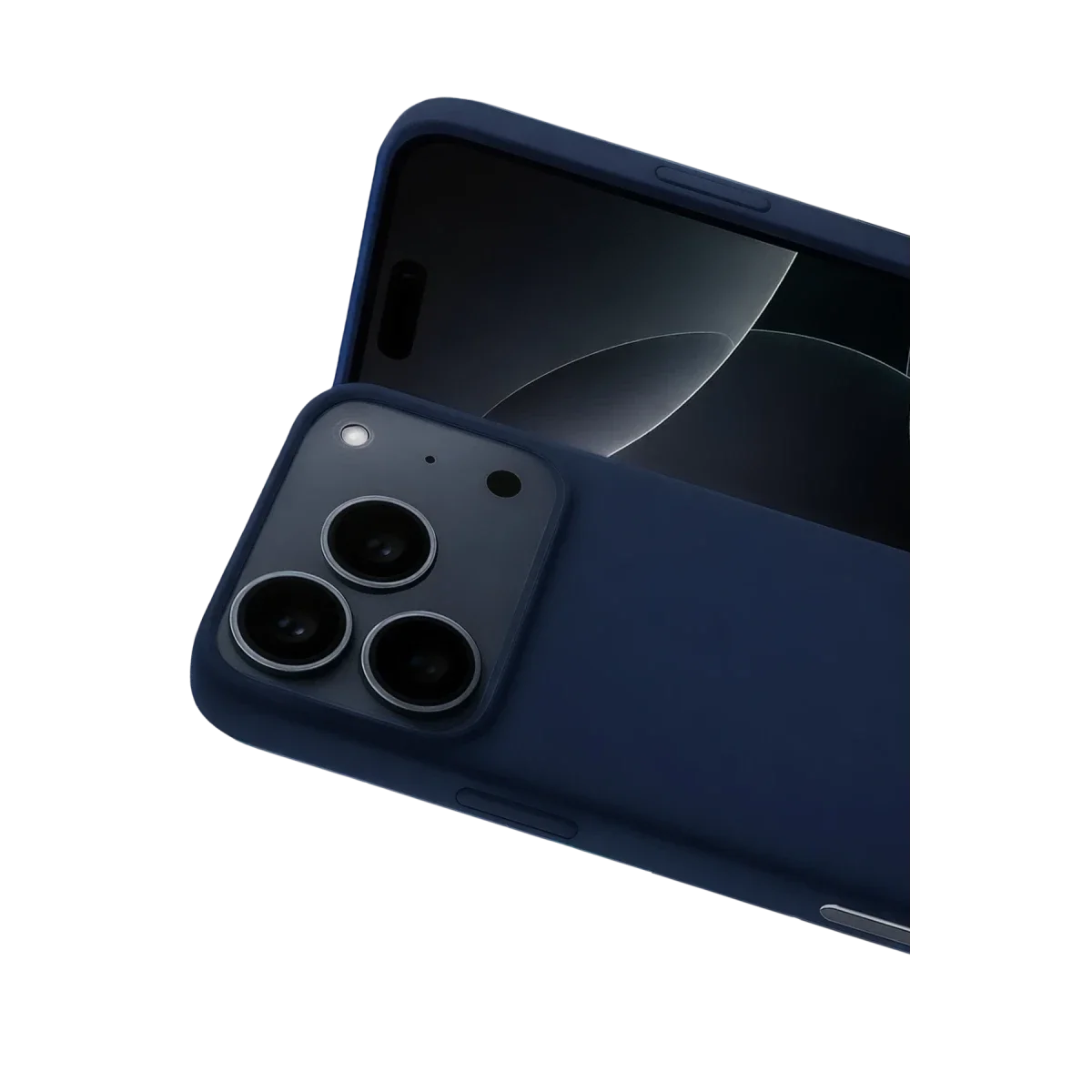 Apple iPhone 17 Pro Max Nano içi Kadife Silikon - Lacivert görsel 2