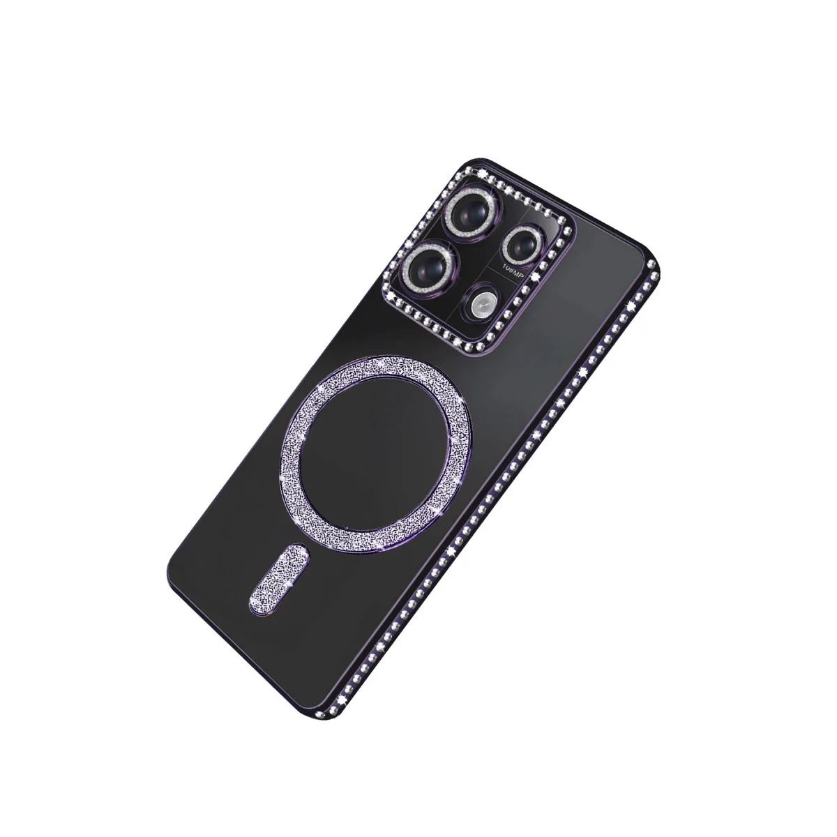 Xiao Red Note 13 Pro 4g Joke Simli Magneticsafe Kılıf - Derin Mor görsel 4