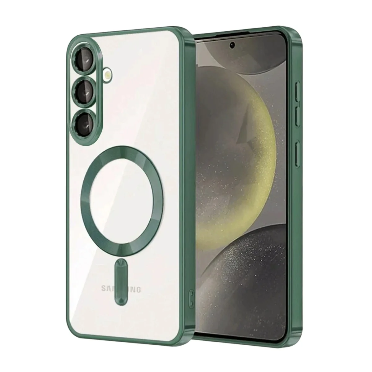 Samsung Galaxy S25 Fe Kross Magneticsafe Kapak - Koyu Yeşil