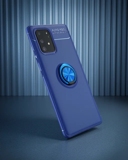 Samsung Galaxy A91 / S10 Lite Kılıf Range Yüzüklü Silikon - Mavi