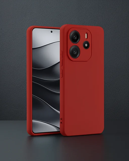 Xiaomi Redmi Note 14 4g Kılıf First Silikon - Kırmızı