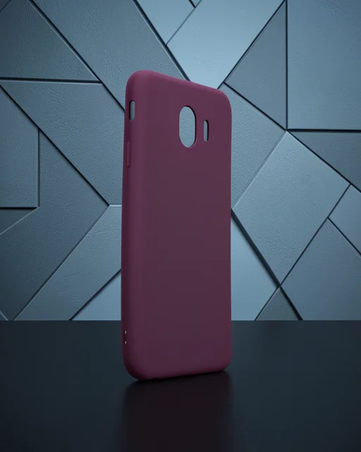 Samsung Galaxy J4 Kılıf First Silikon - Mürdüm