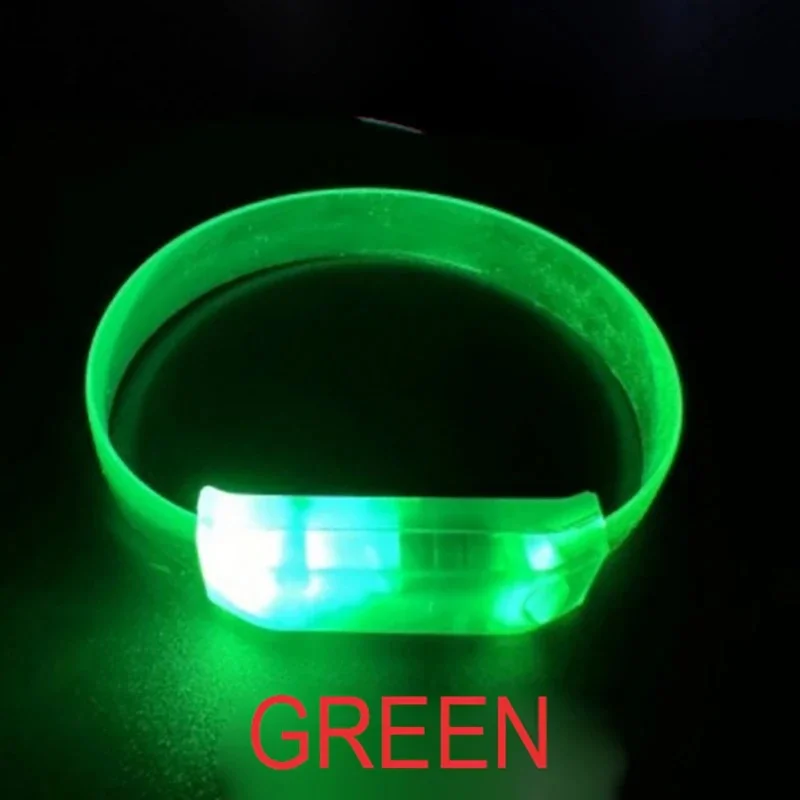 3 Modlu Pilli LED Işıklı Esnek Parti Bilekliği Yeşil görsel 3
