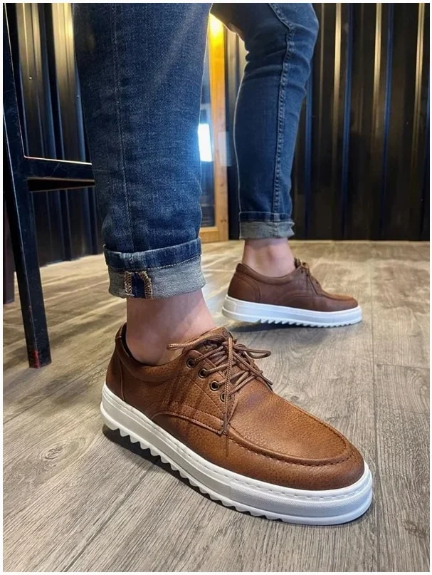 Erkek Ayakkabı Ayakkabı Bağcıklı Klasik Cilt Casual Dengeli Konfor görsel 2