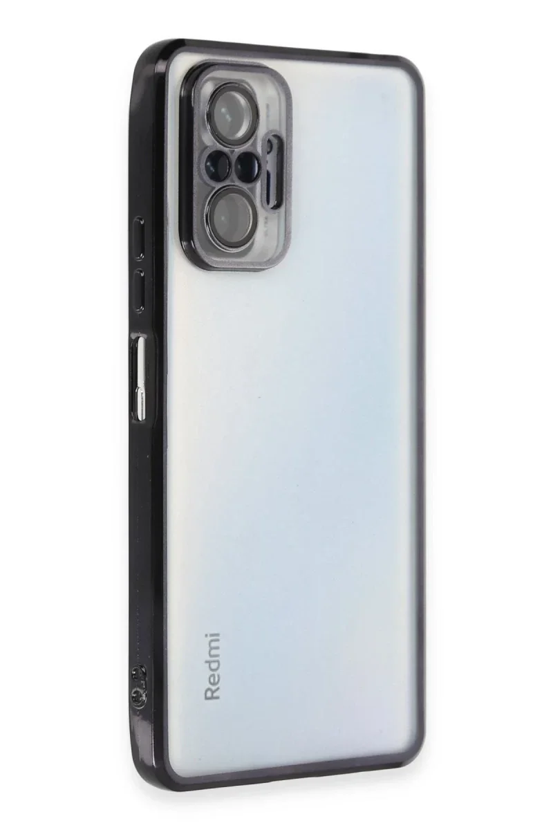 Xiao Red Note 10 Pro Kılıf Razer Lensli Silikon - Siyah