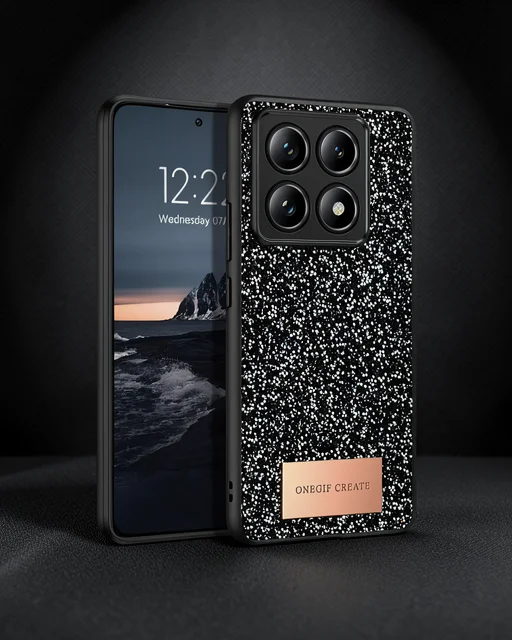 Onegif Xiaomi Mi 14t Pro Bright Simli Kapak - Siyah