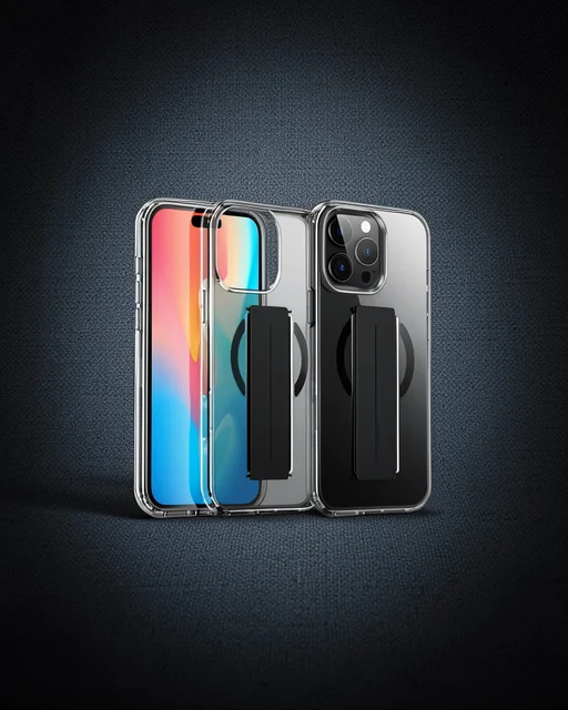 Joko Apple İphone 15 Pro Max Kılıf Alfa Magsafe Standlı Kapak - Siyah