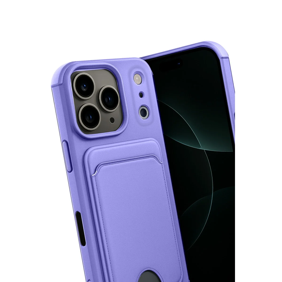 Apple İphone 17 Pro Kelvin Kartvizitli Silikon - Lila görsel 3