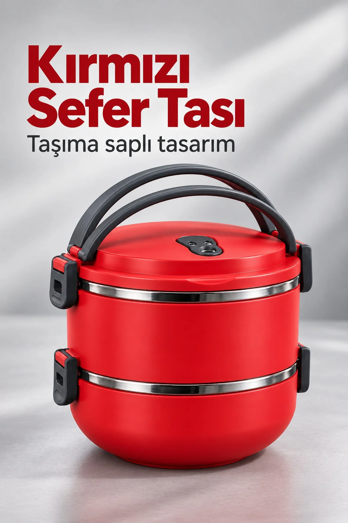 Sızdırmaz Kapaklı İki Katlı Sefer Tası Beslenme Kabı