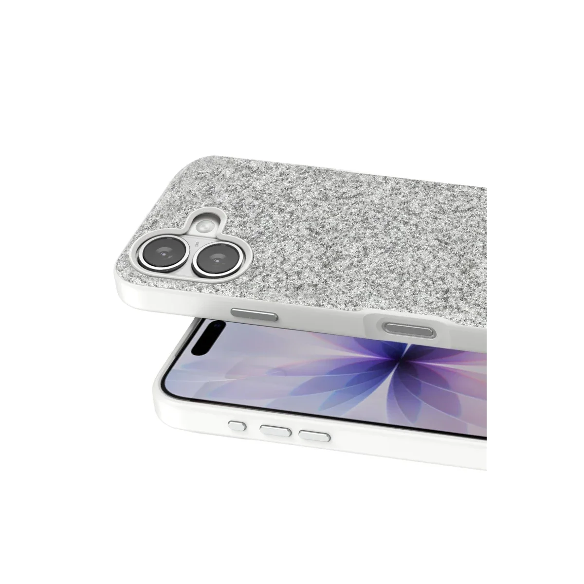 Onegif Apple iPhone 17 Bright Simli Kapak - Beyaz görsel 2