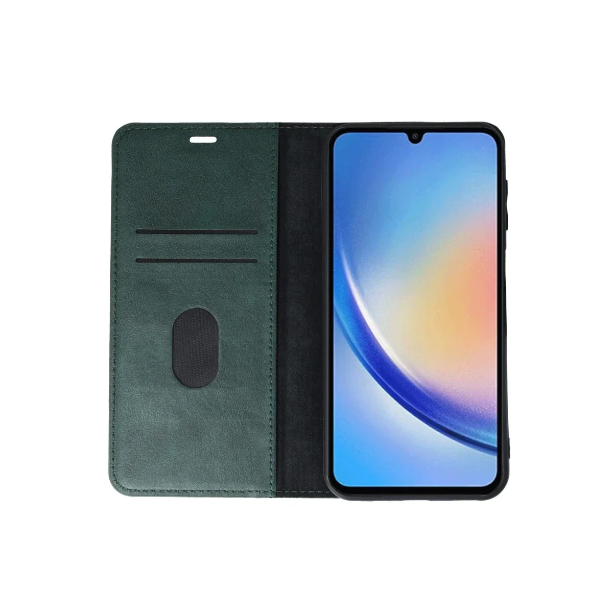Samsung Galaxy A24 4G Kılıf Trend S Plus Kapaklı Kılıf - Yeşil görsel 3