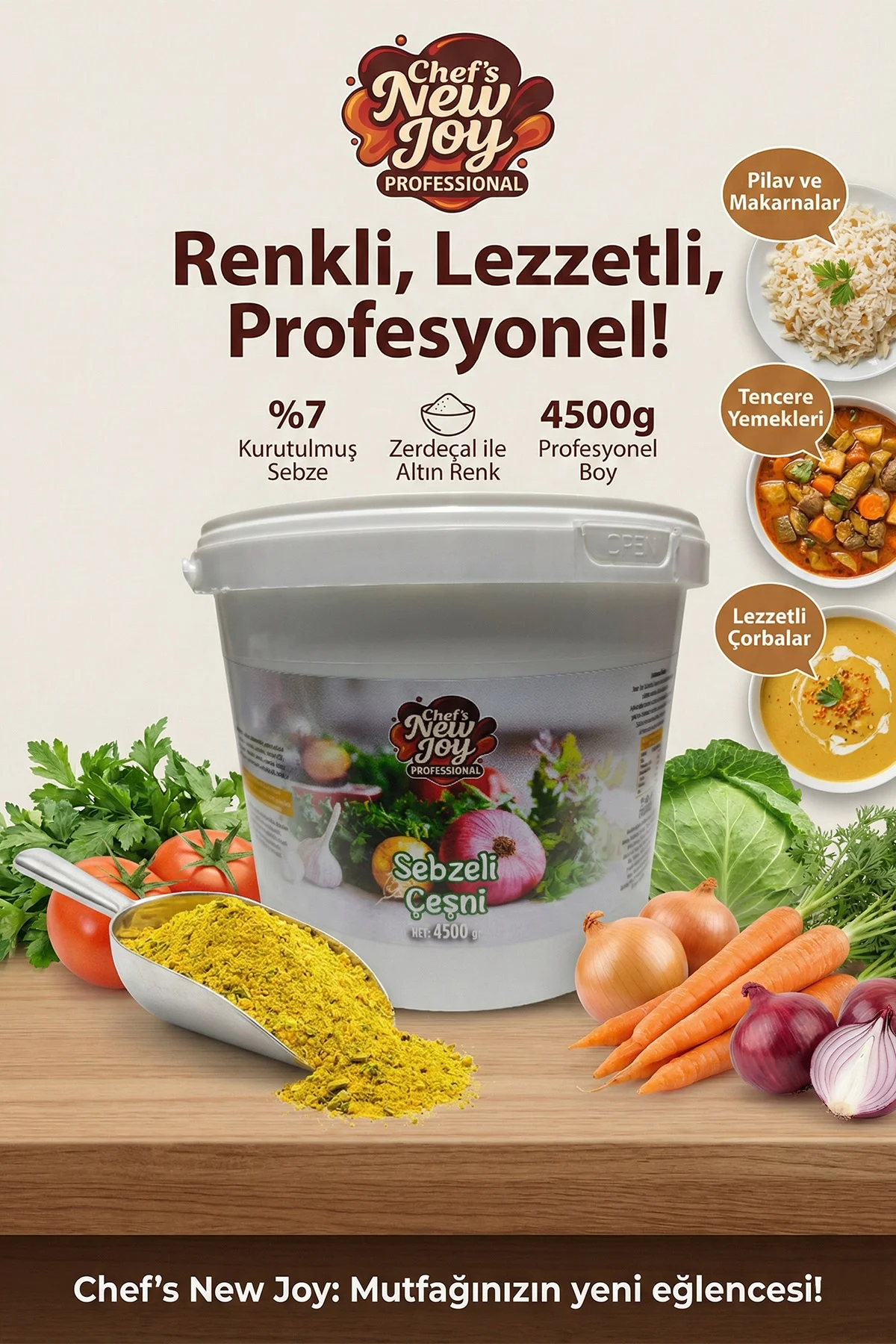 Sebzeli Çeşni 4500 gr Vegetable Seasoning görsel 2