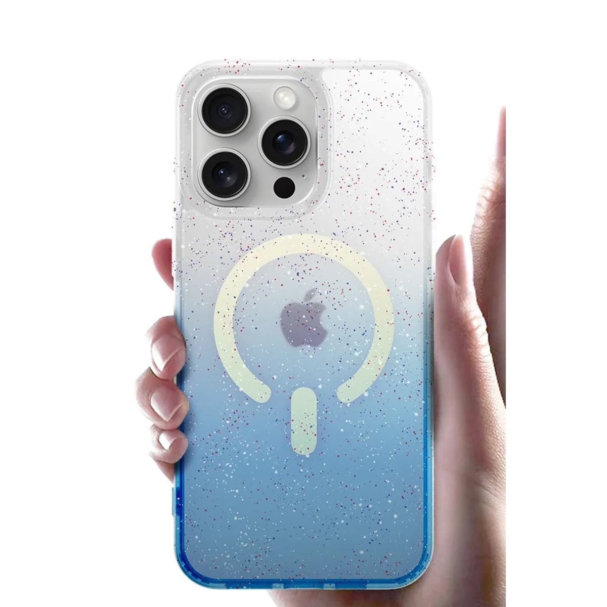 Apple İphone 15 Pro Max Pummel Shiny Magsafe Kapak - Mor görsel 4