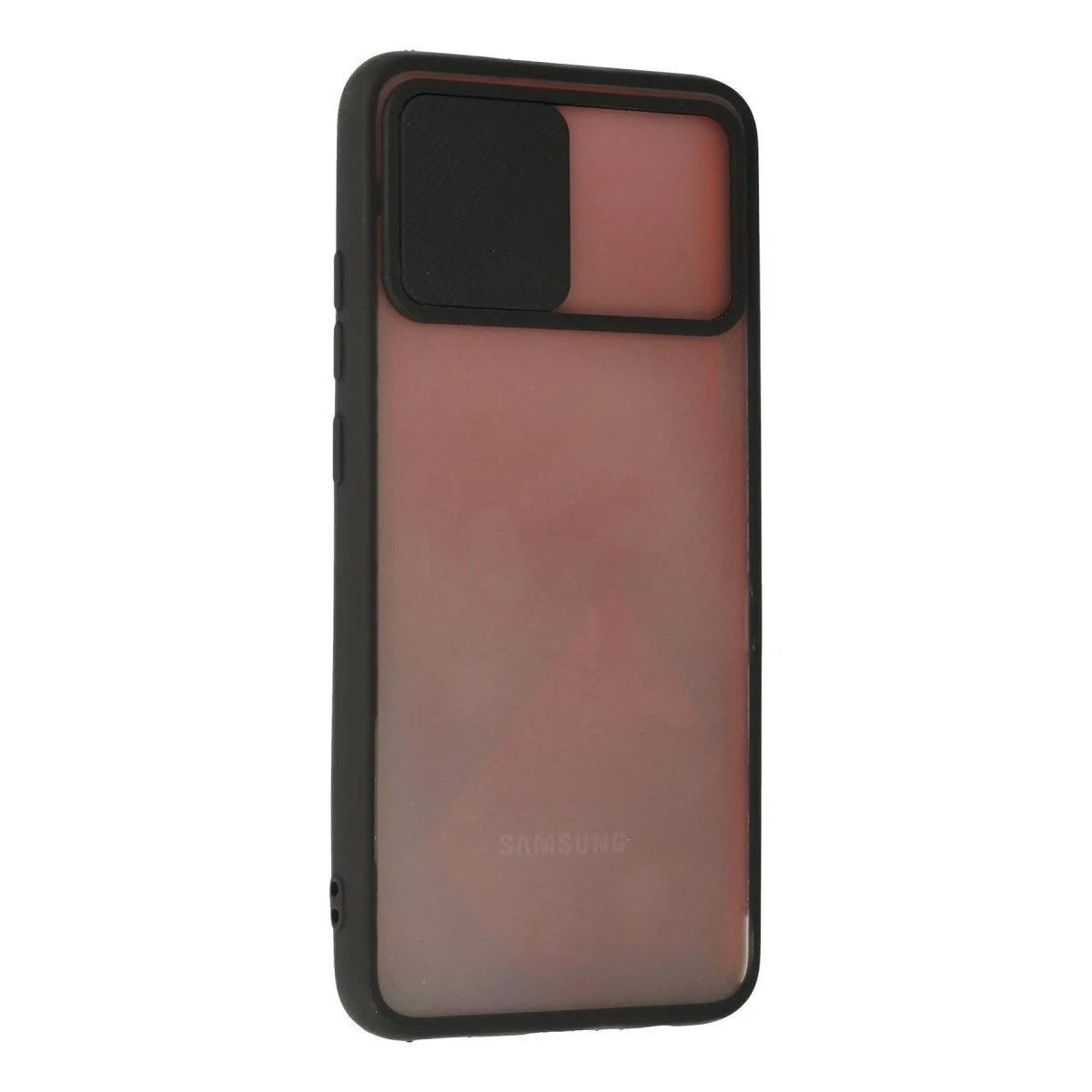 Samsung Galaxy A02s Kılıf Palm Buzlu Kamera Sürgülü Silikon - Siyah görsel 3