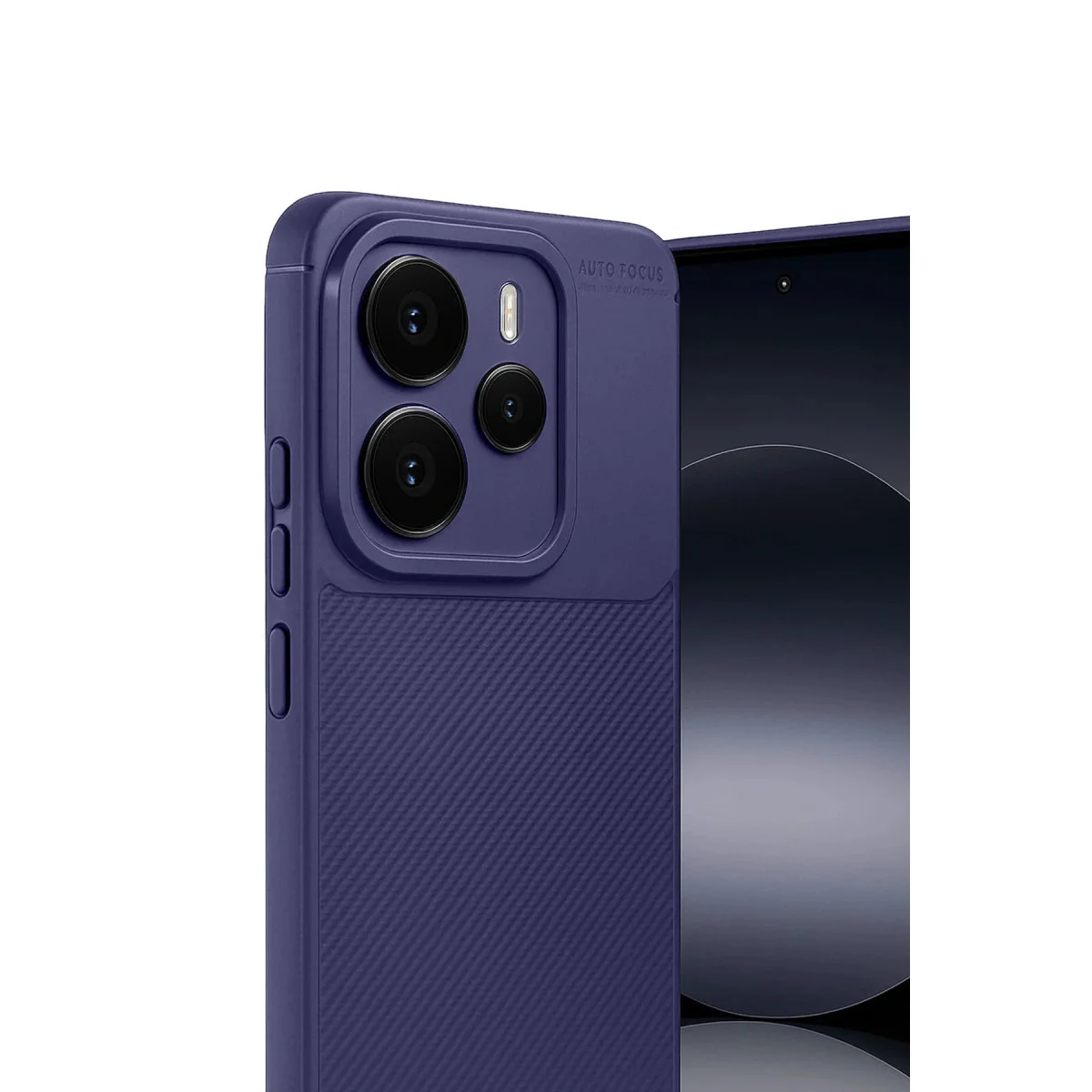 Xiao Note 14 5g Auto Focus Karbon Kapak - Lacivert görsel 3
