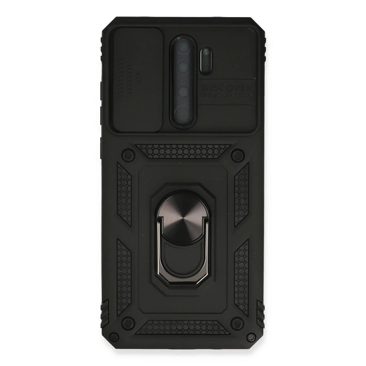 Xiao Red Note 8 Pro Kılıf Pars Lens Yüzüklü Silikon - Siyah