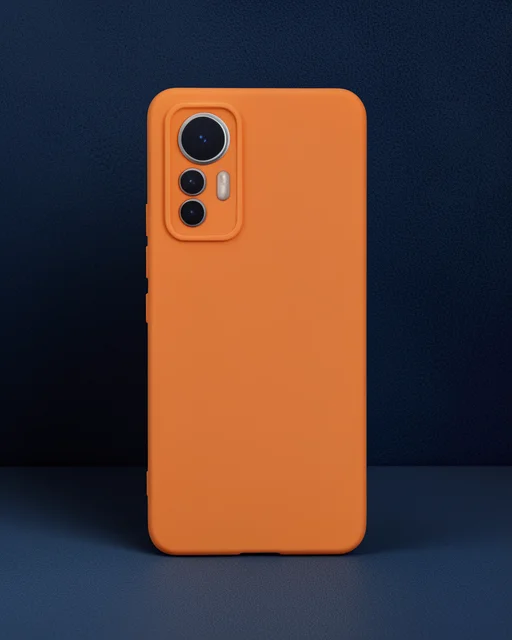 Xiaomi Mi 12 Lite Kılıf Nano İçi Kadife Silikon - Turuncu